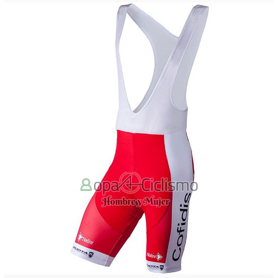 Cofidis Ropa Ciclismo Culotte Corto 2018 Mangas Cortas Confidis Rojo